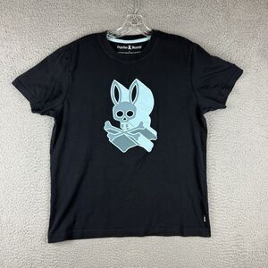 Psycho Bunny Dayton Graphic Tee Black Size 5 (M) 100% Pima Cotton Made in Peru
